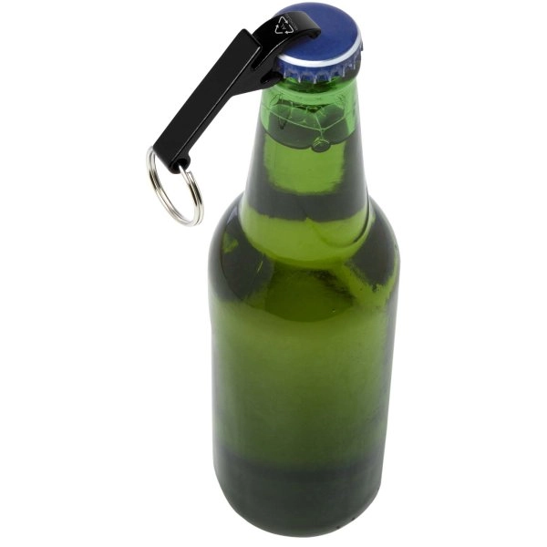 Immagine Portachiavi con apribottiglie e apriscatole in alluminio riciclato RCS Tao 