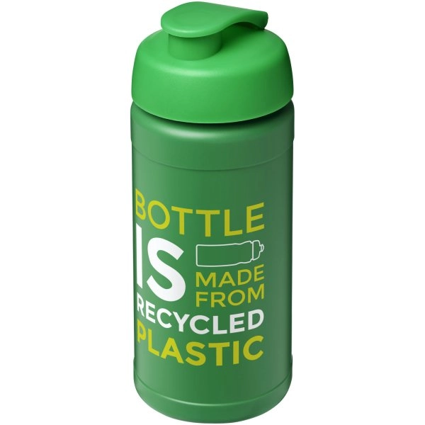 Immagine Borraccia sportiva in materiale riciclato con coperchio a scatto da 500 ml Baseline