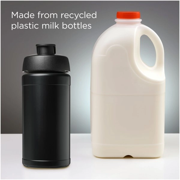 Immagine Borraccia sportiva in materiale riciclato con coperchio a scatto da 500 ml Baseline