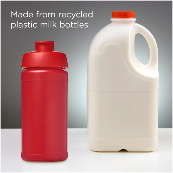 Immagine Borraccia sportiva in materiale riciclato con coperchio a scatto da 500 ml Baseline