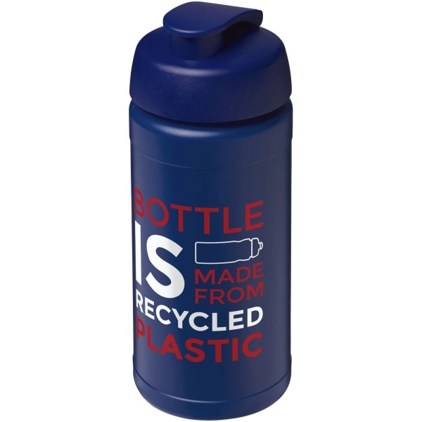 Immagine Borraccia sportiva in materiale riciclato con coperchio a scatto da 500 ml Baseline