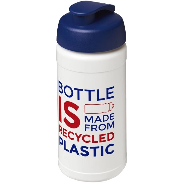 Immagine Borraccia sportiva in materiale riciclato con coperchio a scatto da 500 ml Baseline