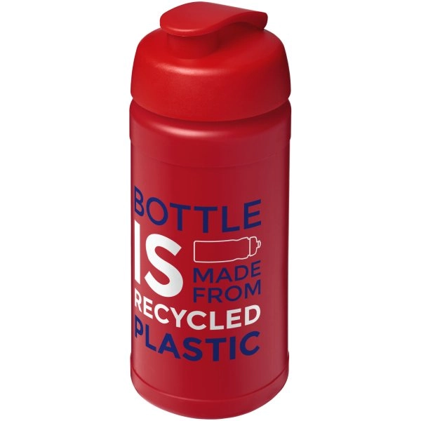 Immagine Borraccia sportiva in materiale riciclato con coperchio a scatto da 500 ml Baseline