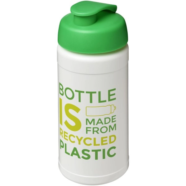 Immagine Borraccia sportiva in materiale riciclato con coperchio a scatto da 500 ml Baseline