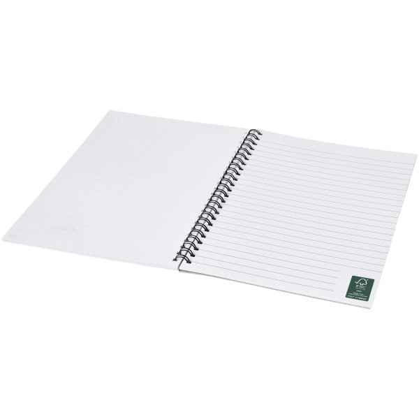 Immagine Blocco note a spirale A5 con copertina posteriore stampata Desk-Mate®
