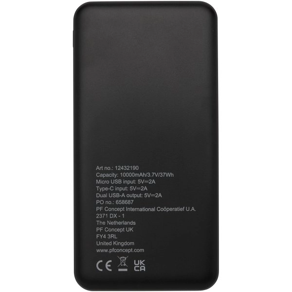 Immagine Power bank in plastica riciclata da 10.000 mAh Loop 