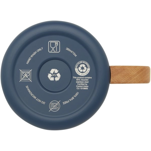 Immagine Tazza in acciaio inossidabile riciclato certificato RCS da 360 ml con isolamento sottovuoto in rame Bjorn
