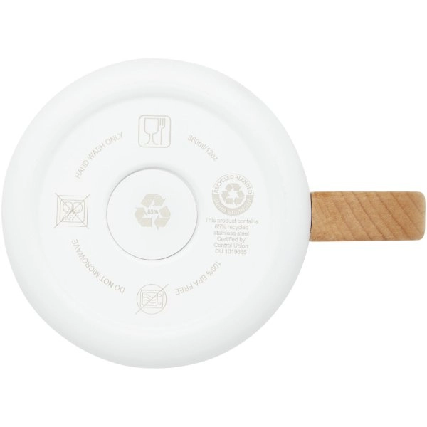 Immagine Tazza in acciaio inossidabile riciclato certificato RCS da 360 ml con isolamento sottovuoto in rame Bjorn