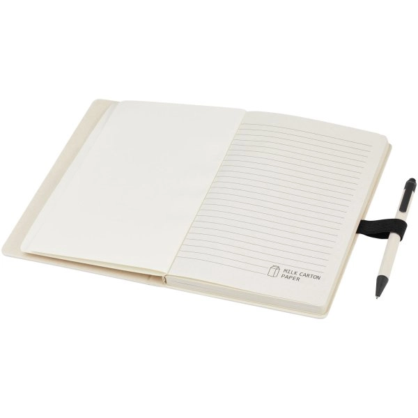 Immagine Set blocco note formato A5 e penna a sfera Dairy Dream realizzati con cartoni del latte riciclati