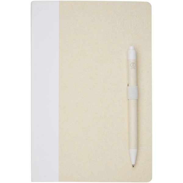 Immagine Set blocco note formato A5 e penna a sfera Dairy Dream realizzati con cartoni del latte riciclati