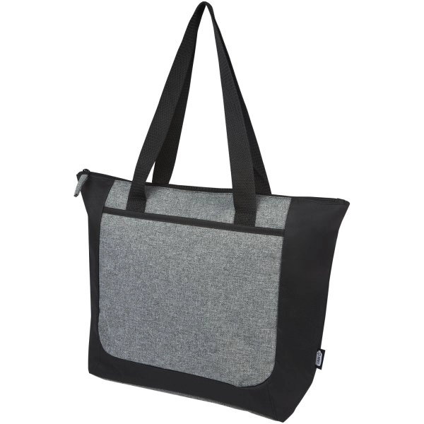Tote bag bicolore con zip in materiale riciclato certificato GRS Reclaim 15L