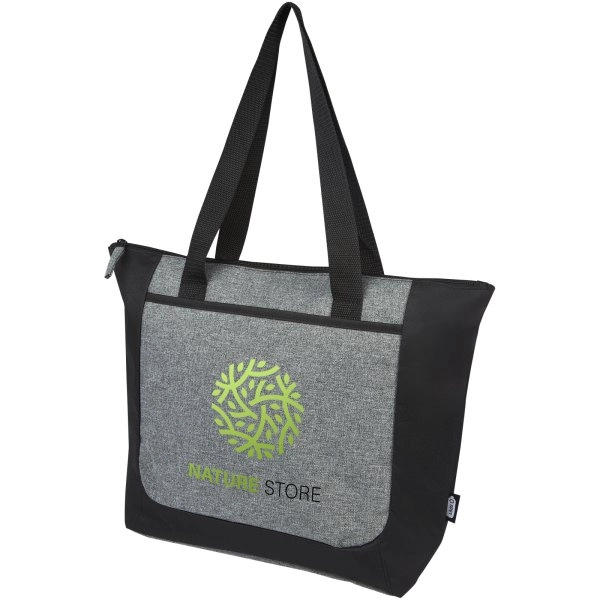 Immagine Tote bag bicolore con zip in materiale riciclato certificato GRS Reclaim 15L