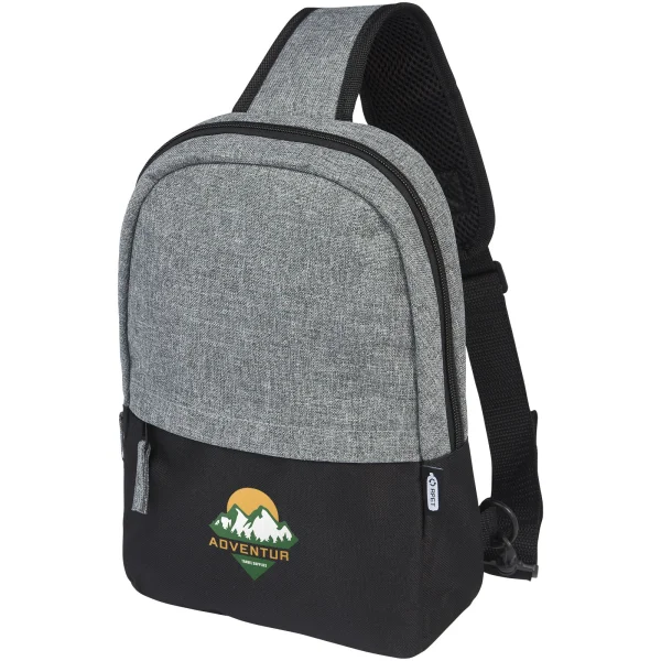 Immagine Zaino monospalla bicolore in materiale riciclato certificato GRS Reclaim 3.5L