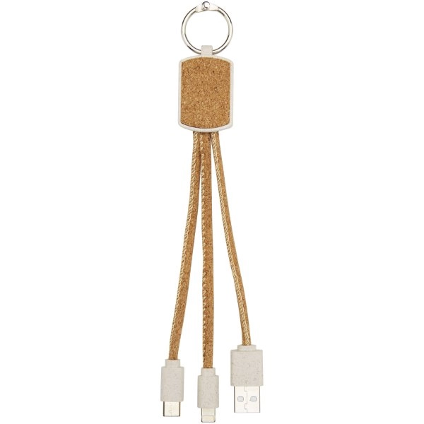 Immagine Cavo di ricarica 3 in 1 in sughero e paglia di grano Bates