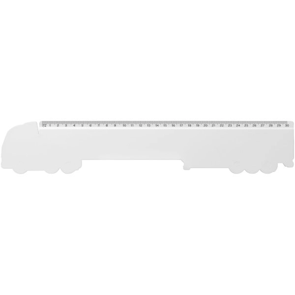 Immagine Righello da 30 cm in plastica riciclata a forma di camion Tait