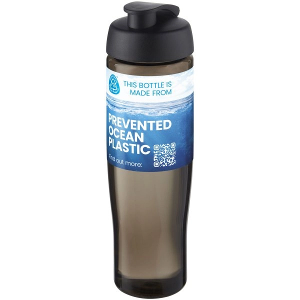 Immagine Borraccia sportiva da 700 ml con coperchio a scatto H2O Active® Eco Tempo