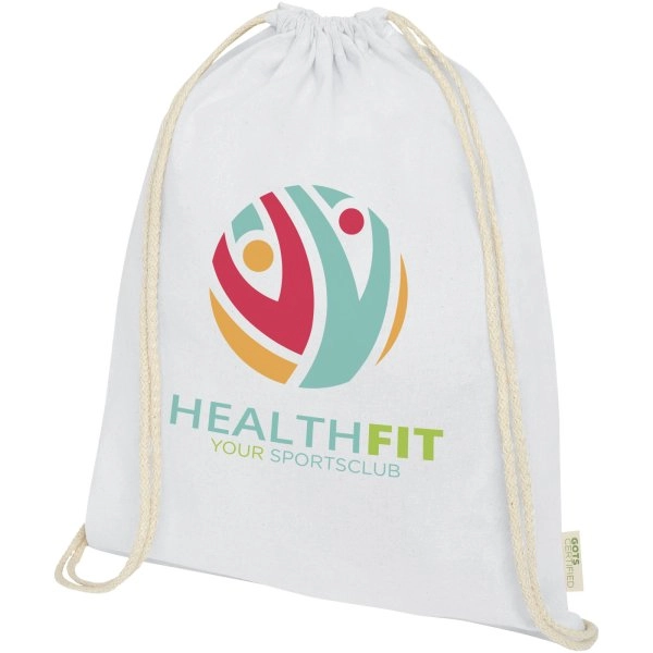 Immagine Zaino con cordoncino Orissa da 140 g/m² in cotone organico - 5L