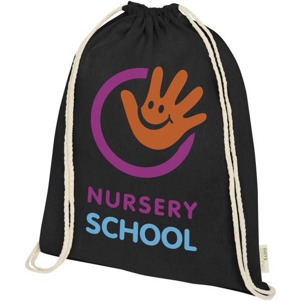 Immagine Zaino con cordoncino Orissa da 140 g/m² in cotone organico - 5L