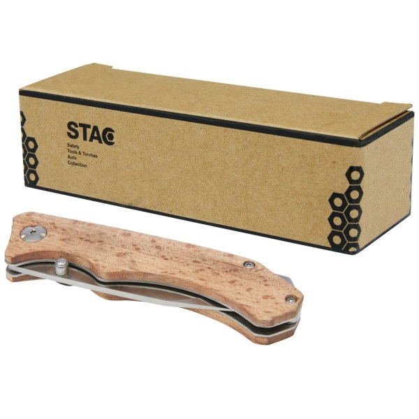 Immagine Coltello tascabile Dave in legno con clip per cintura