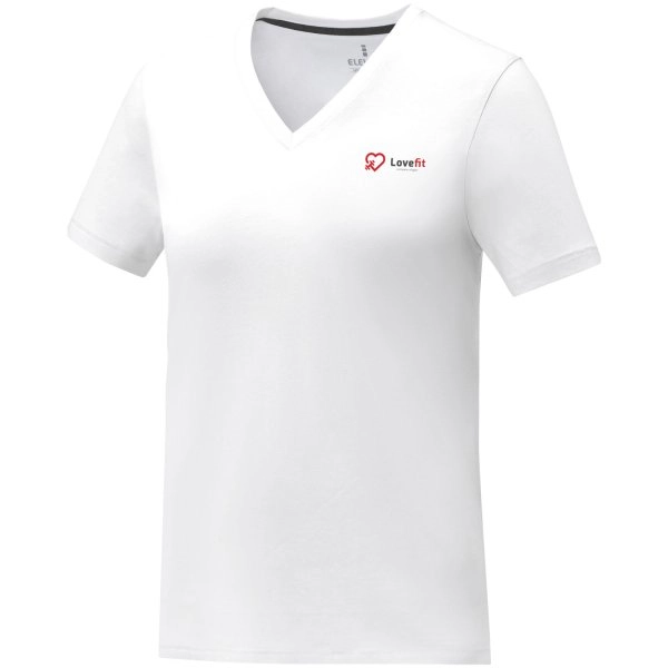 Immagine T-shirt Somoto da donna a manica corta con collo a V 