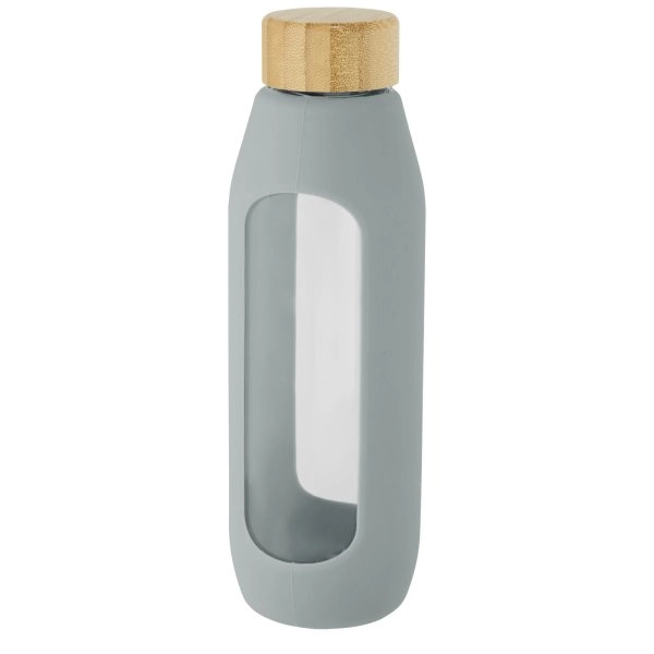 Immagine Borraccia in vetro borosilicato da 600 ml con impugnatura in silicone Tidan