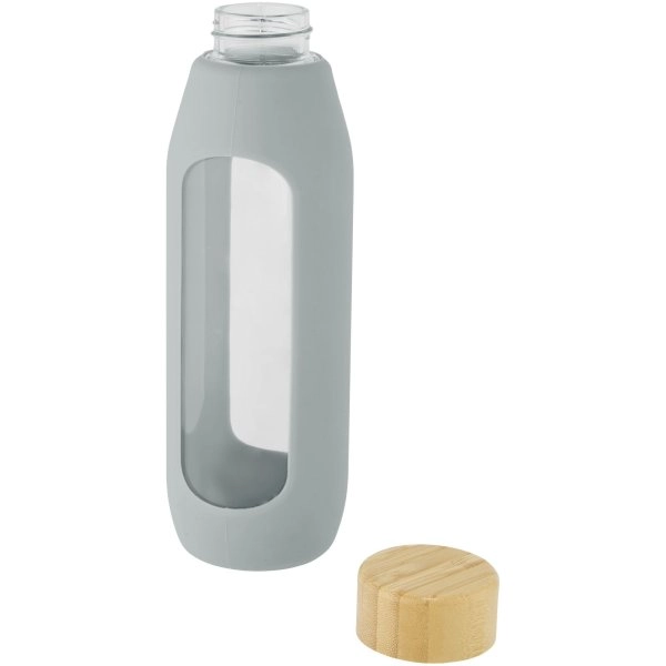 Immagine Borraccia in vetro borosilicato da 600 ml con impugnatura in silicone Tidan