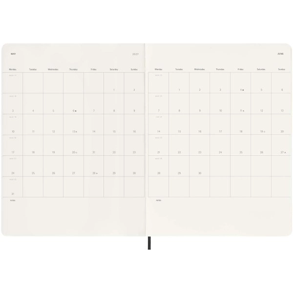 Immagine Blocco note 12 mesi formato XL con copertina morbida Moleskine