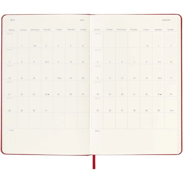 Immagine Agenda giornaliera 12 mesi con copertina rigida Moleskine