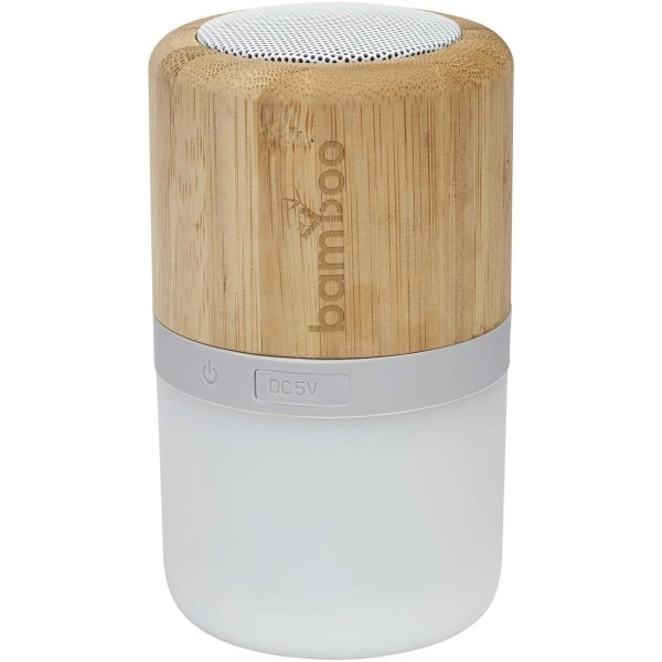 Immagine Speaker Bluetooth® in bambù Aurea con luce 