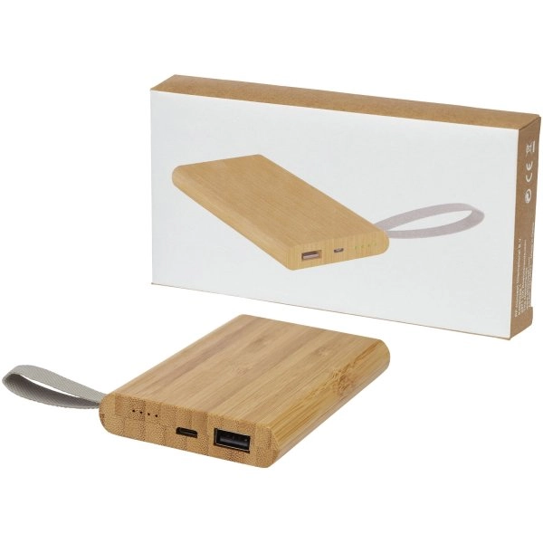 Immagine Power bank Tulda da 5000 mAh in bambù