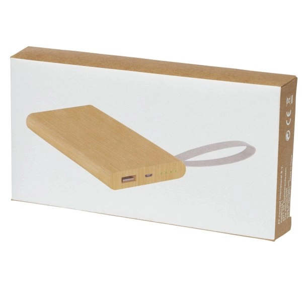 Immagine Power bank Tulda da 5000 mAh in bambù