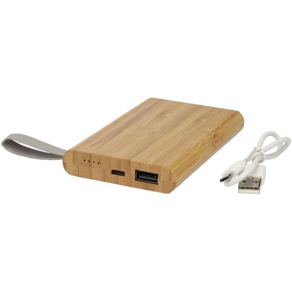 Immagine Power bank Tulda da 5000 mAh in bambù
