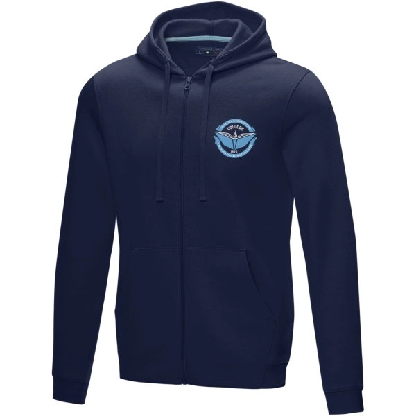 Immagine Felpa Ruby da uomo con cappuccio e full zip in tessuto organico riciclato