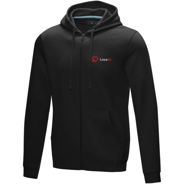 Immagine Felpa Ruby da uomo con cappuccio e full zip in tessuto organico riciclato