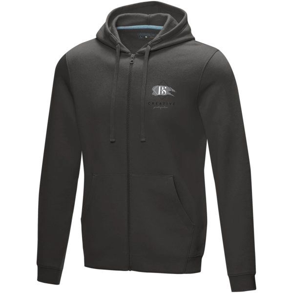 Immagine Felpa Ruby da uomo con cappuccio e full zip in tessuto organico riciclato
