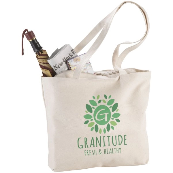 Immagine Shopper in cotone 320 g/m² con zip Ningbo - 15L