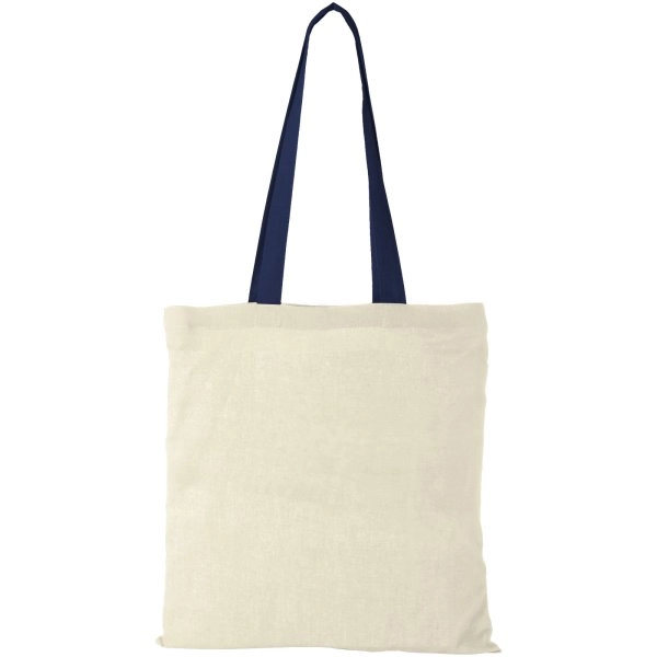 Immagine Shopper in cotone 100 g/m² con manici colorati Nevada - 7L