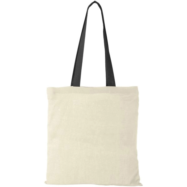 Immagine Shopper in cotone 100 g/m² con manici colorati Nevada - 7L