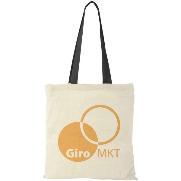 Immagine Shopper in cotone 100 g/m² con manici colorati Nevada - 7L