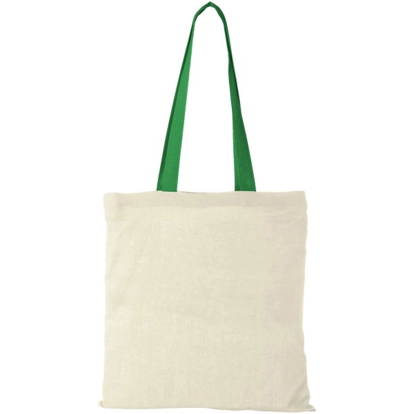 Immagine Shopper in cotone 100 g/m² con manici colorati Nevada - 7L