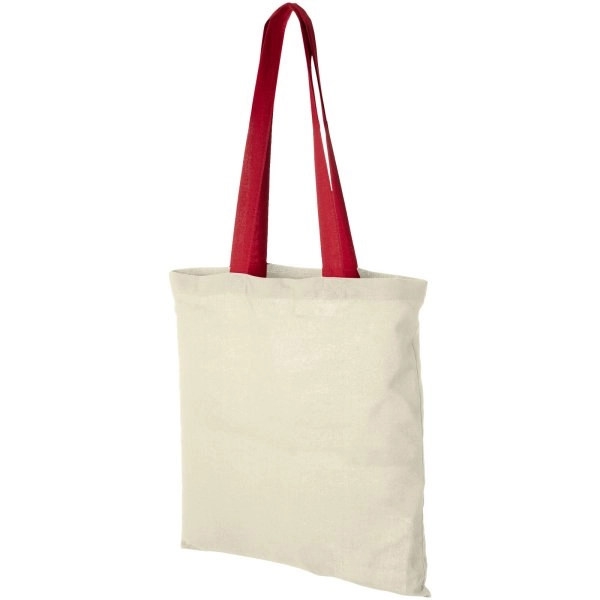 Immagine Shopper in cotone 100 g/m² con manici colorati Nevada - 7L