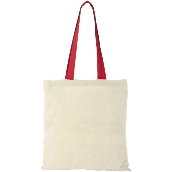 Immagine Shopper in cotone 100 g/m² con manici colorati Nevada - 7L