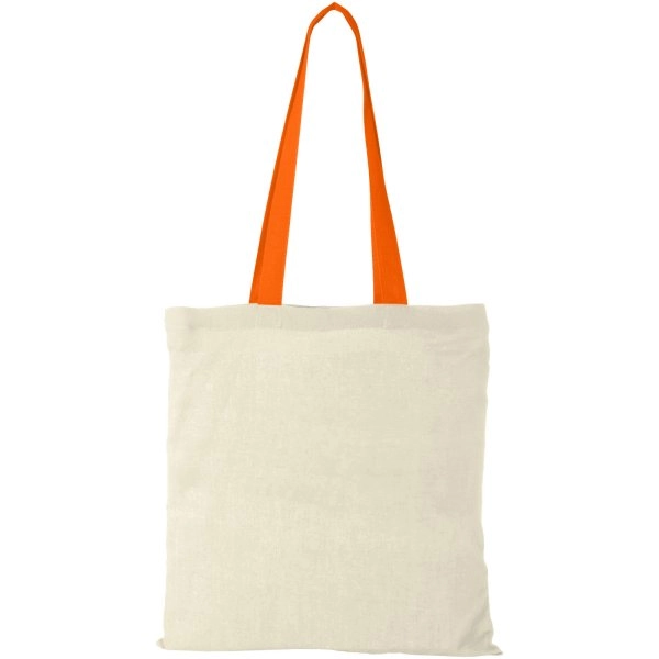 Immagine Shopper in cotone 100 g/m² con manici colorati Nevada - 7L