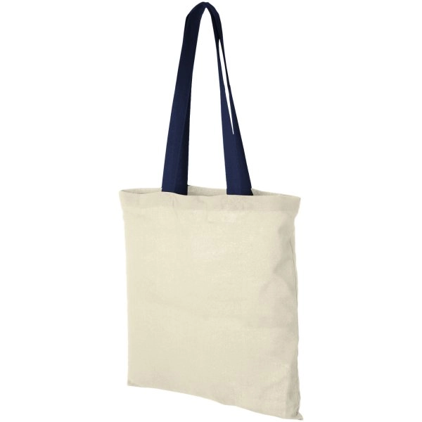 Immagine Shopper in cotone 100 g/m² con manici colorati Nevada - 7L