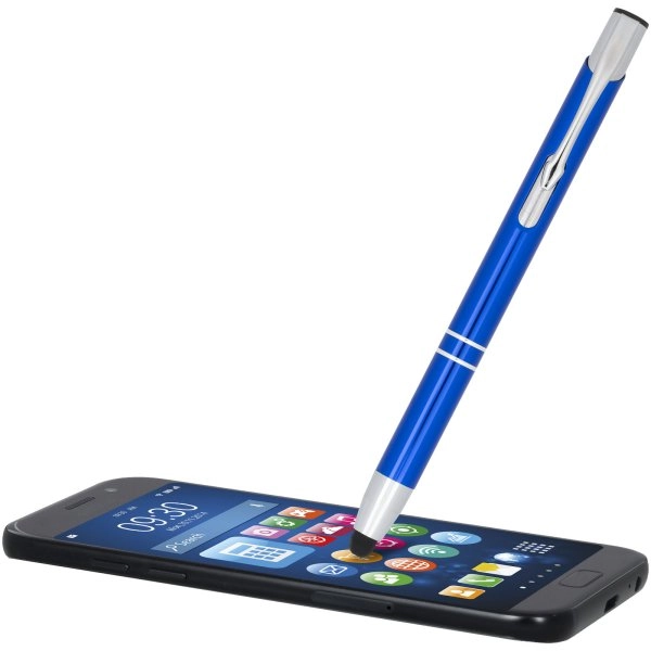 Immagine Penna a sfera metallica con stylus Moneta (inchiostro blu)