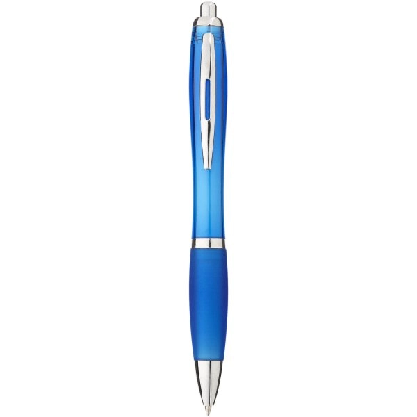 Immagine Penna a sfera con fusto e impugnatura colorati Nash (inchiostro blu)