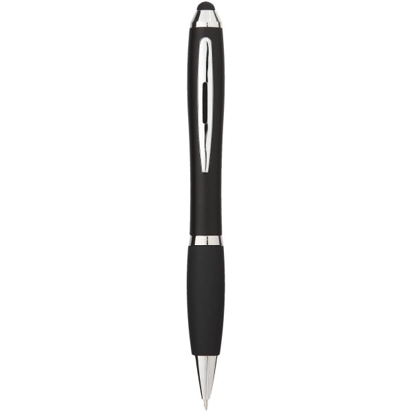 Immagine Penna a sfera con stylus e impugnatura nera Nash (inchiostro nero)