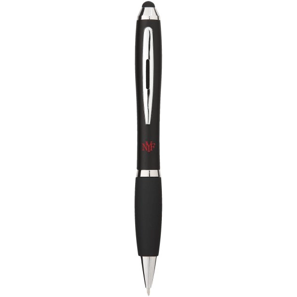 Immagine Penna a sfera con stylus e impugnatura nera Nash (inchiostro nero)