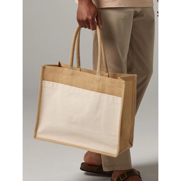 Immagine Cotton Pocket Natural Starched Jute Shopper