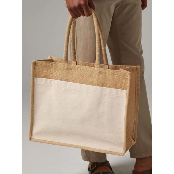 Immagine Cotton Pocket Natural Starched Jute Shopper